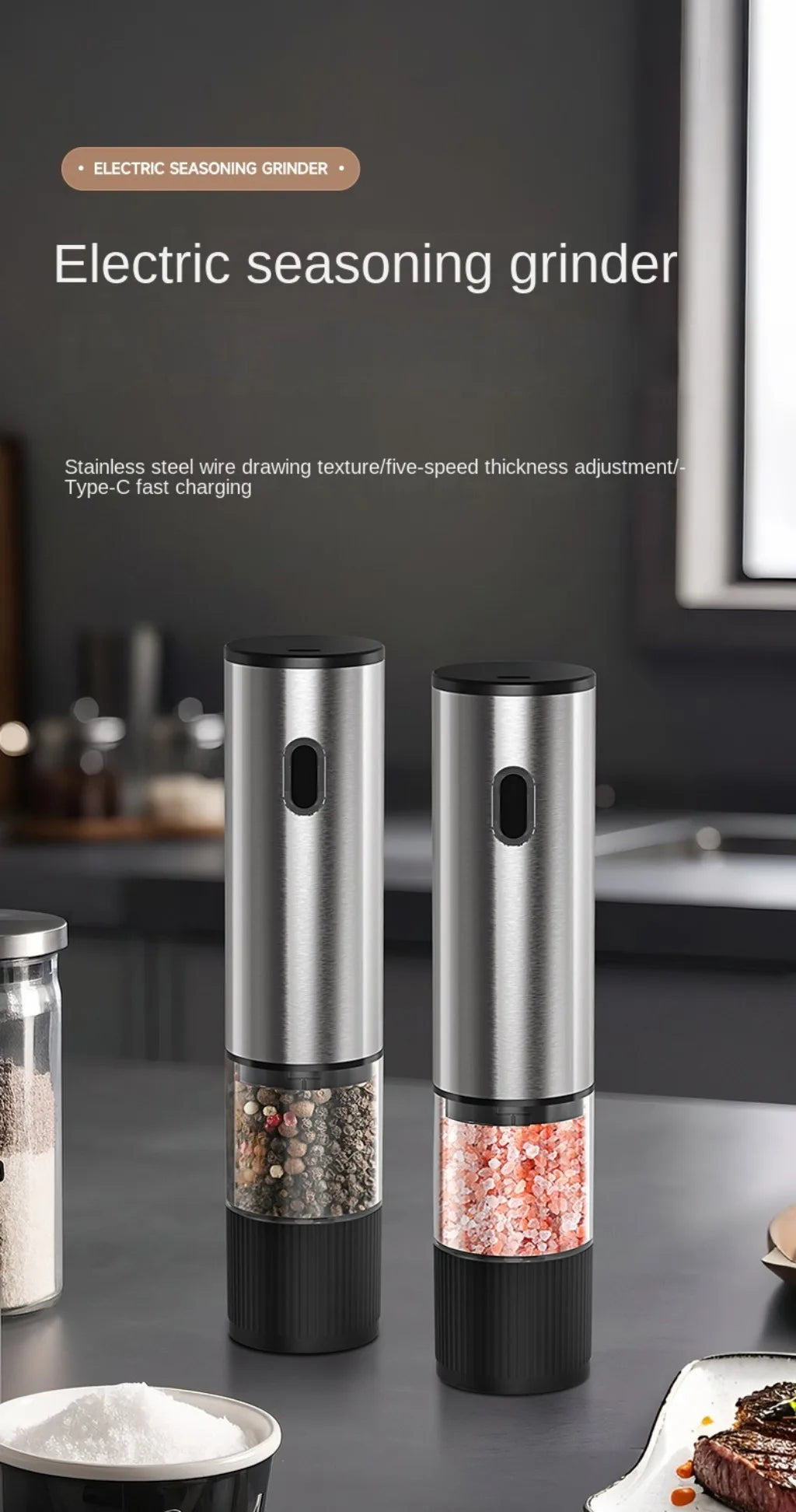 Luxe Elektrische Peper- & Zoutmolen Set